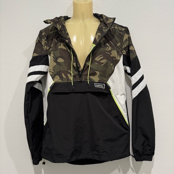Superdry Jared Half Zip Overhead Colorblock Camo Anorak Jacket Medium - Picture 3 of 12